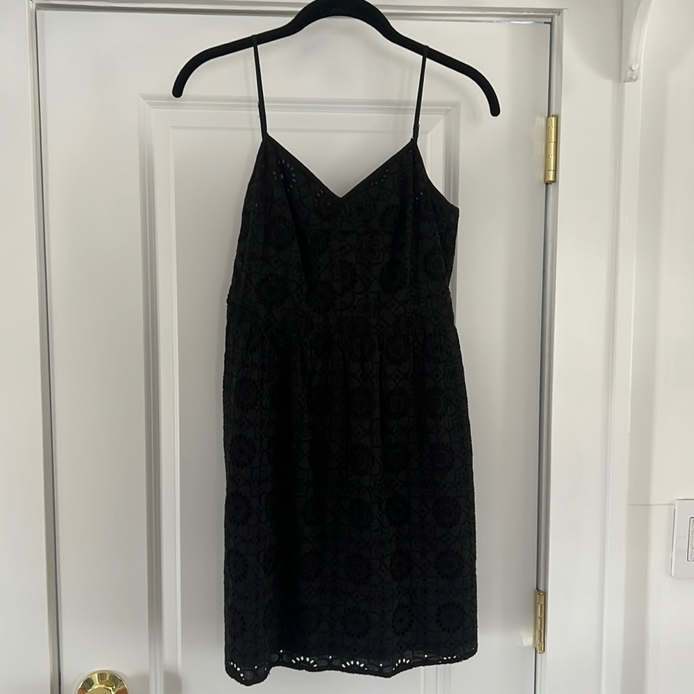 Madewell Size 0 Eyelet Mini Dress in Black